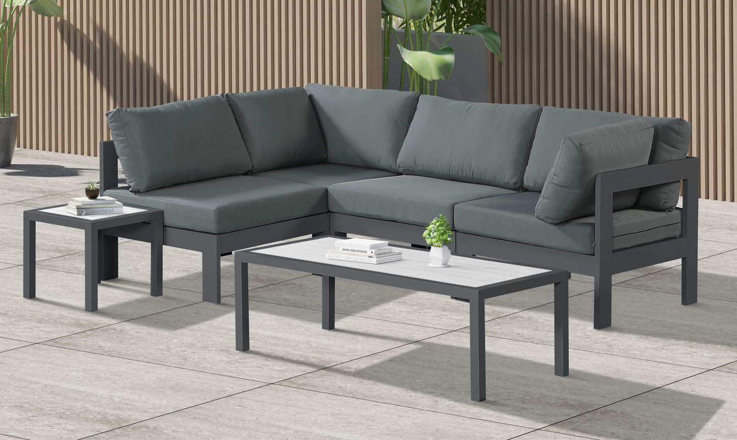 Nizuc - Outdoor Patio Modular Sectional 4 Piece - Grey