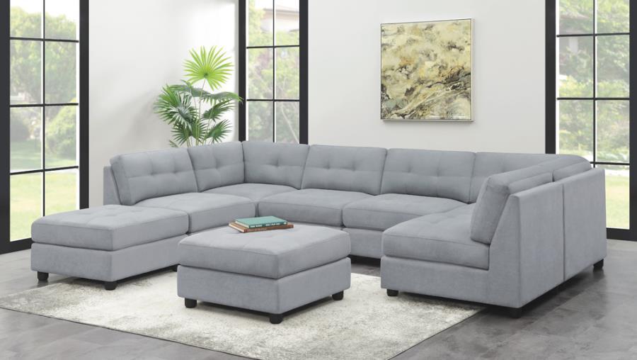 Claude - 7 Piece Sectional Set - Gray