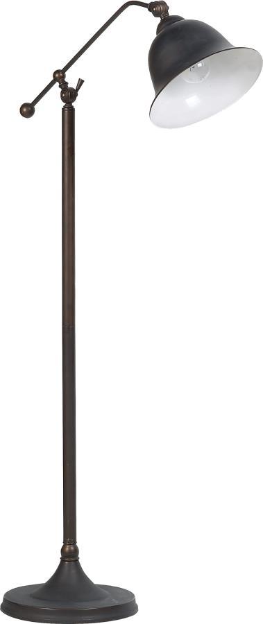 Eduardo - Bell Shade Floor Lamp - Brown