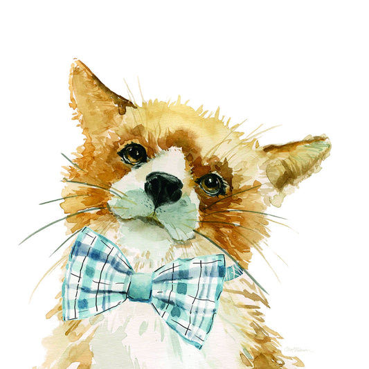 Gallery Wrapped Giclee On Canvas Funny Pet With Bow 24 X 24