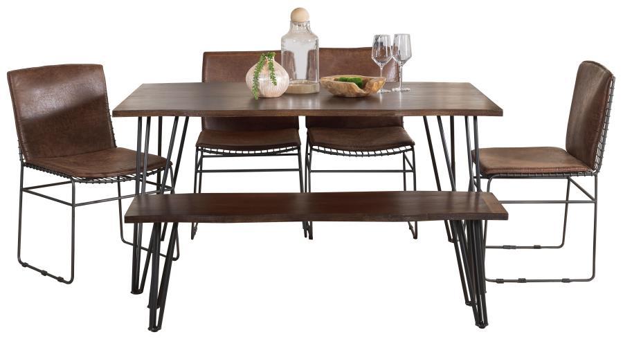 Topeka - Dining Table 6 Piece Set - Brown