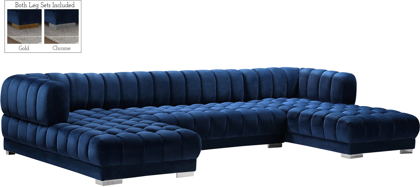 Gwen - 3 Piece Velvet Sofa Sectional