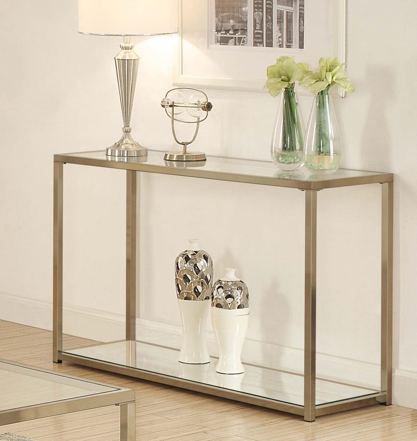 Cora - Sofa Table With Mirror Shelf - Yellow