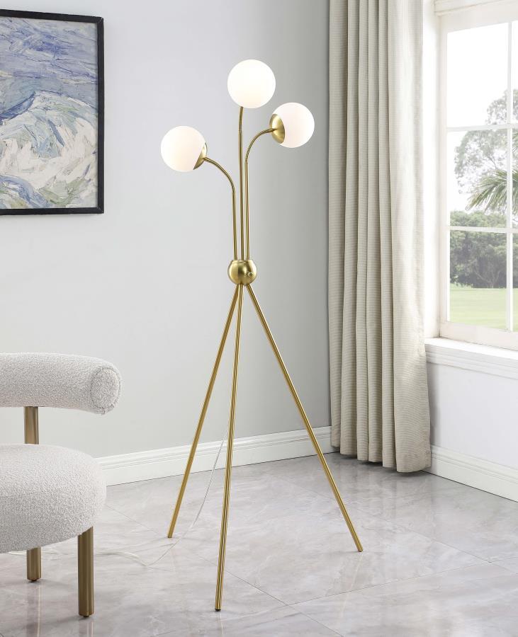 Floor Lamp With Three Legs - Yellow