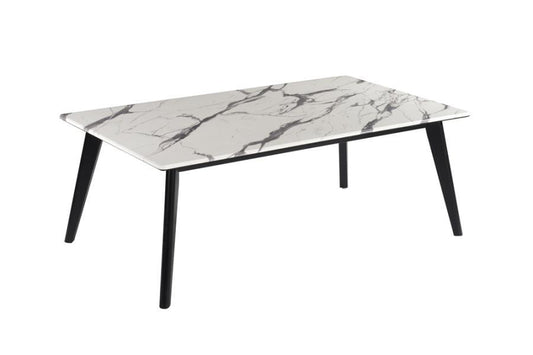 Bayhill - Rectangle Faux Marble Top Coffee Table - White