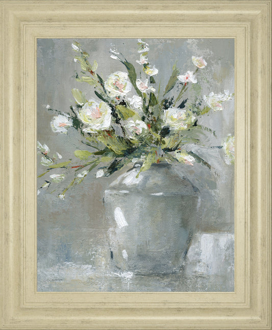 Country Bouquet Il By Carol Robinson - Framed Print Wall Art - Dark Gray