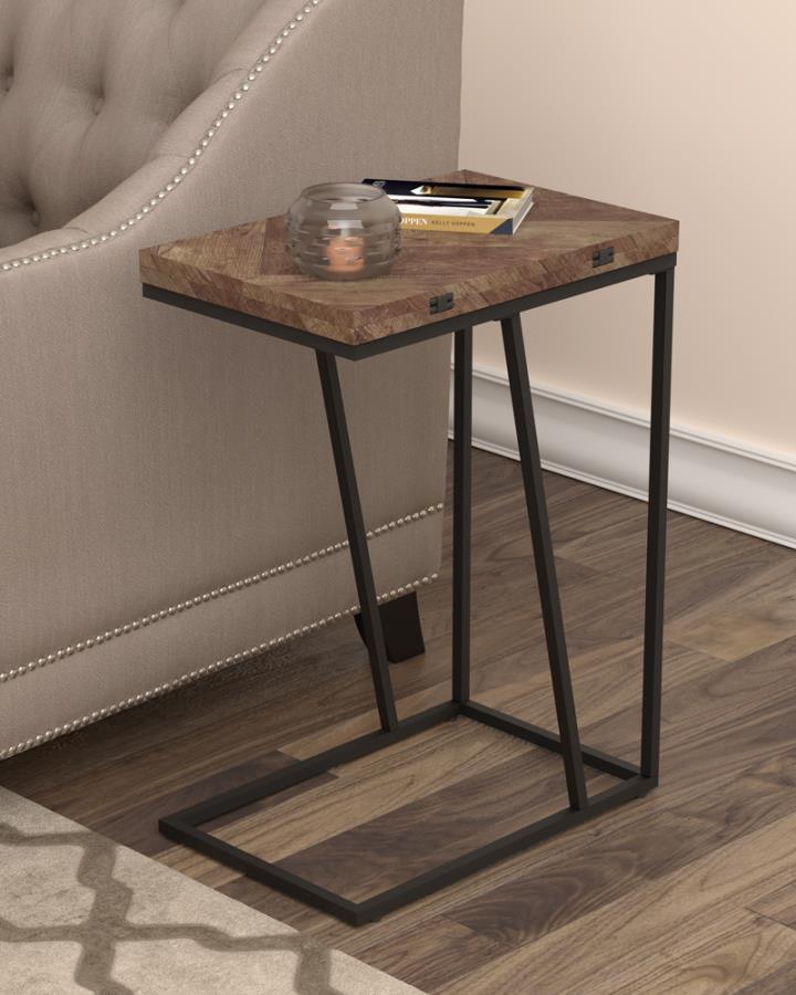 Coaster - Expandable Chevron Rectangular Accent Table