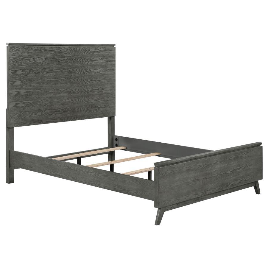 California King Bed 4 Piece Set - Dark Gray