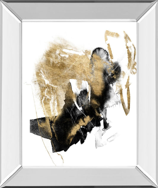 Black & Gold Splash I By Jennifer Goldberger - Black