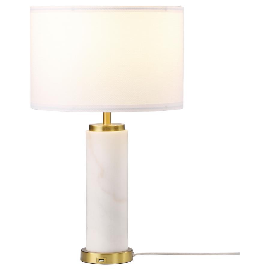 Table Lamp Marble - White