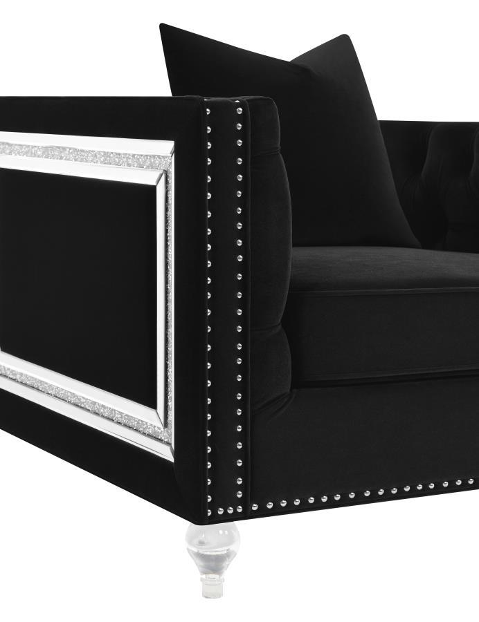 Delilah - 3 Piece Living Room Set - Black