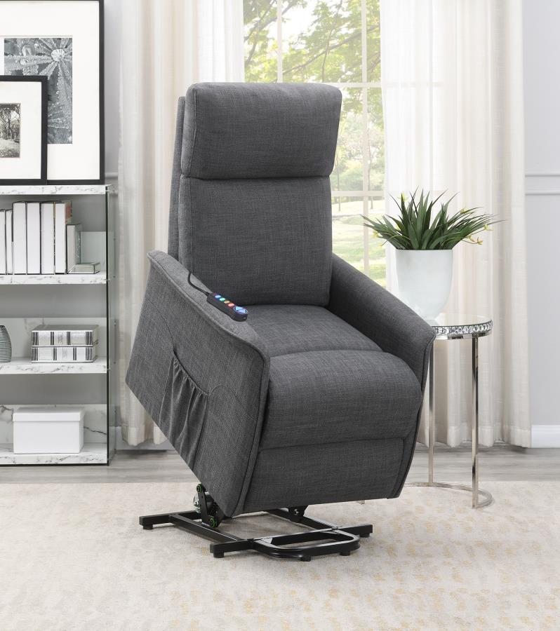 Herrera - Power Lift Recliner With Wired Remote - Gray