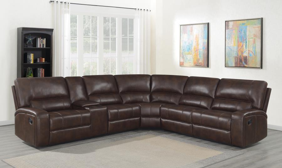 Brunson - Reclining Sectional - Brown