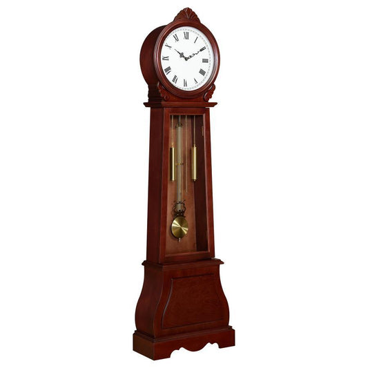 Narcissa - Round Face Grandfather Clock - Brown