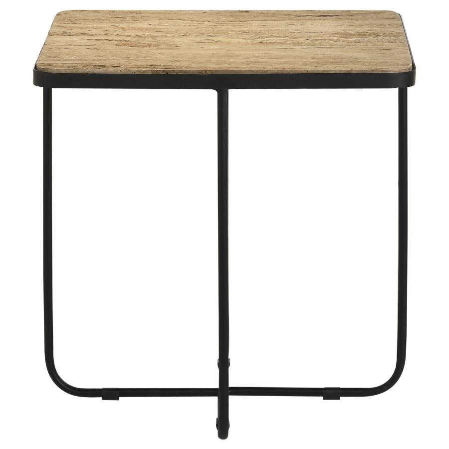 Elyna - Square Accent Table - Light Brown