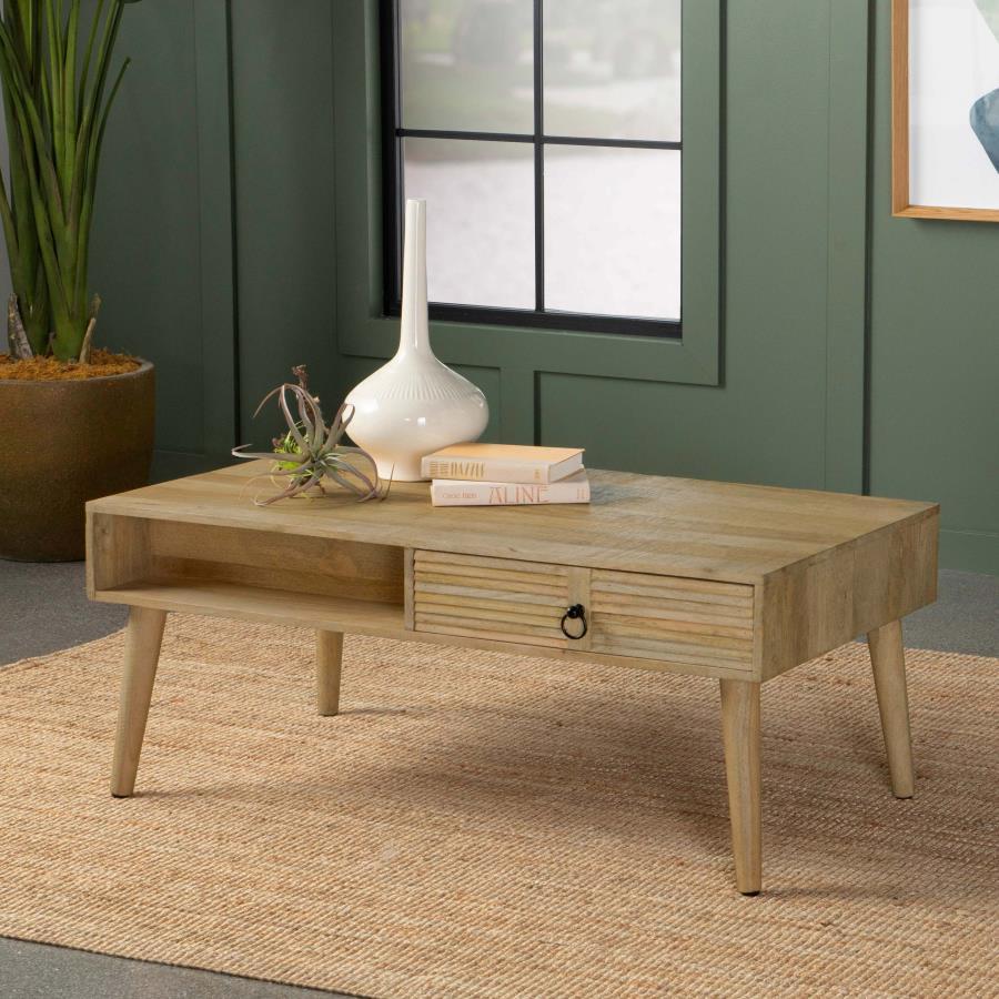 Zabel - 1-Drawer Coffee Table - Light Brown