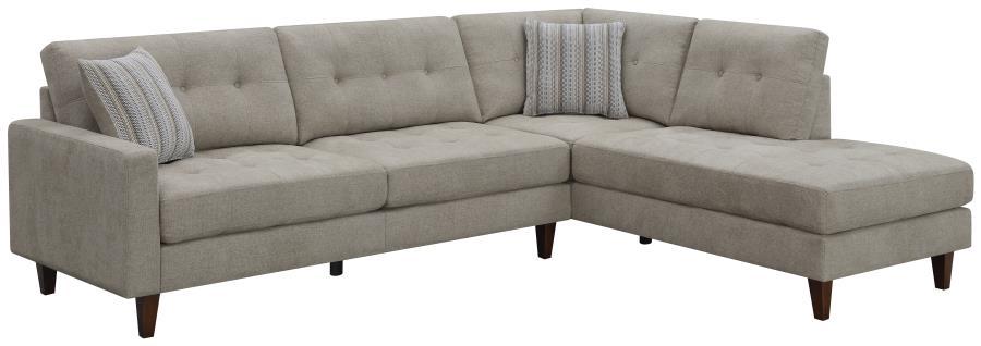 Barton - Sectional - Pearl Silver