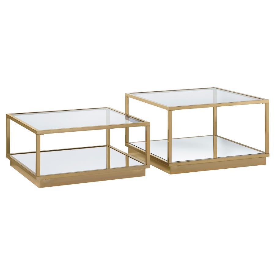 Renee - 2-piece Square Occasional Table Set - Yellow