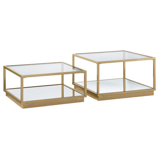 Renee - 2-piece Square Occasional Table Set - Yellow