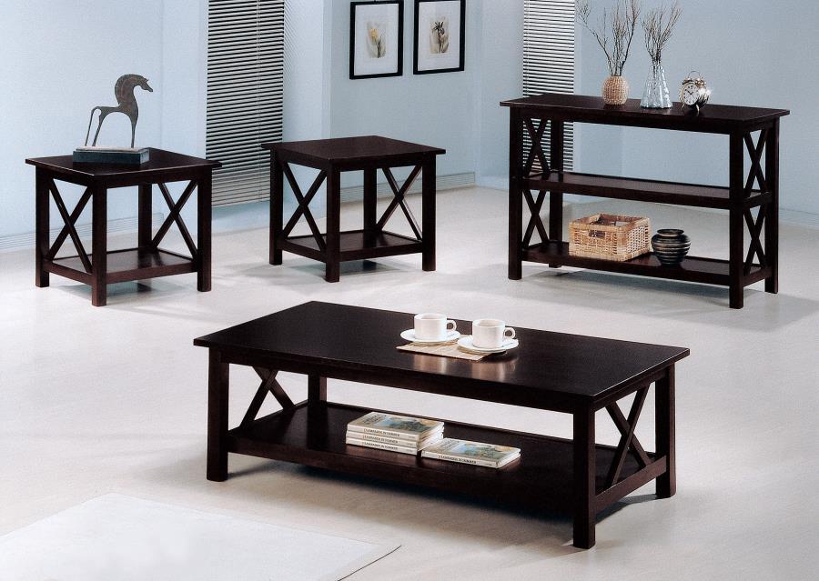 Rachelle - Sofa Table With 2-Shelf - Black