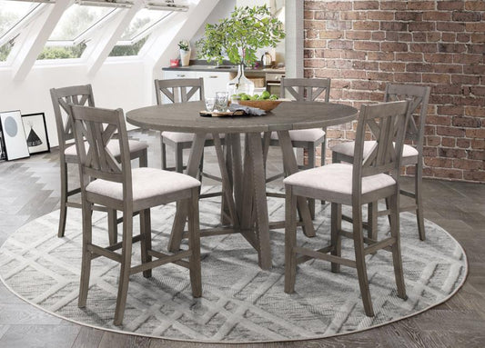 Athens - 7 Piece Dining Room Set - Gray