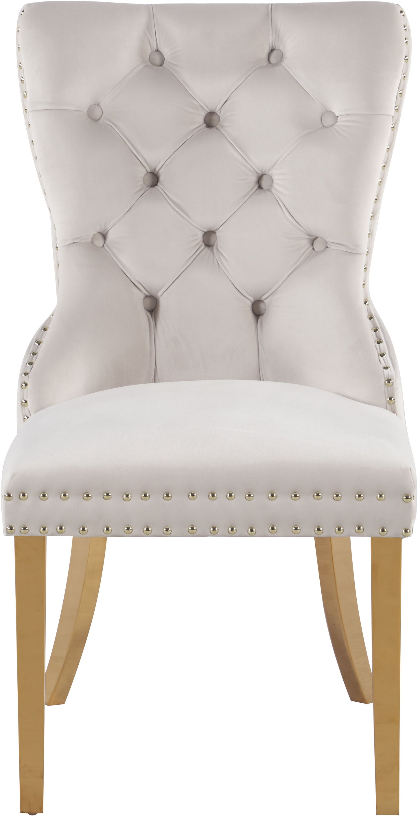 Carmen Velvet - Dining Chair with Gold legs (Set of 2)