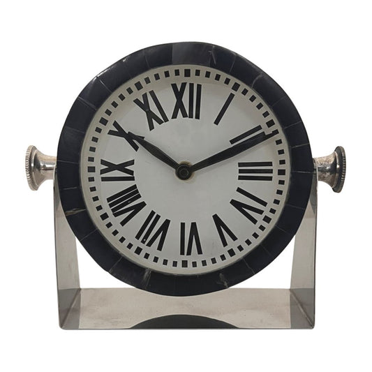 Table Clock - Nickel Black