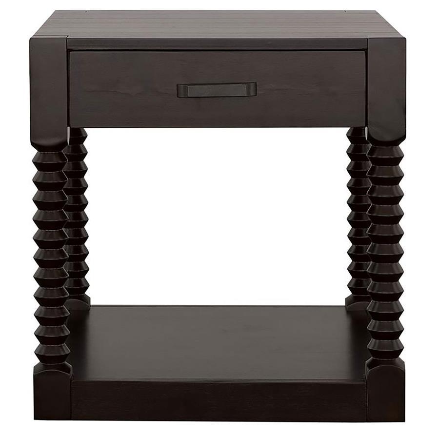 Meredith - 1-Drawer End Table - Brown