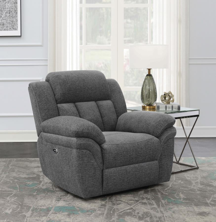 Bahrain - Upholstered Power Glider Recliner - Gray