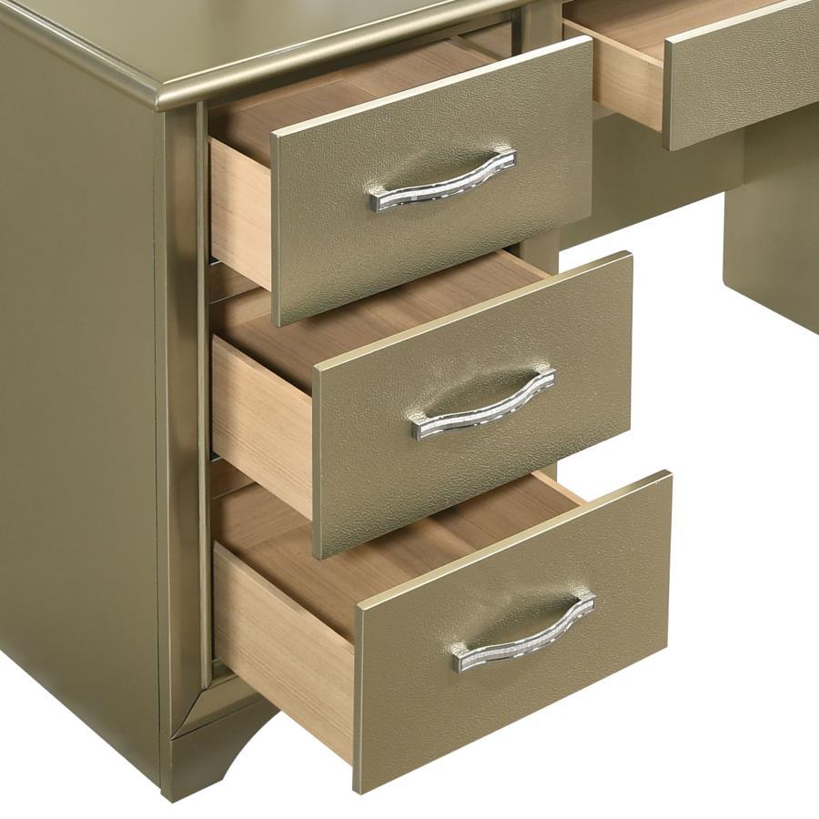 Beaumont - Vanity Desk - Champagne Gold