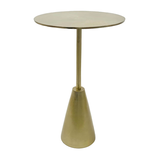 Metal Cone Base Side Table 14 x 23" - Gold