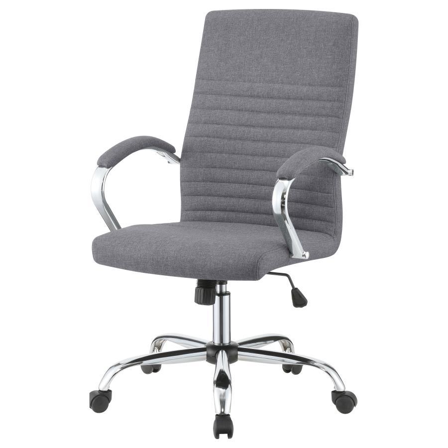 Abisko - Upholstered Office Chair With Casters - Gray