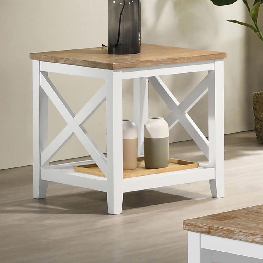 End Table - White - Wood