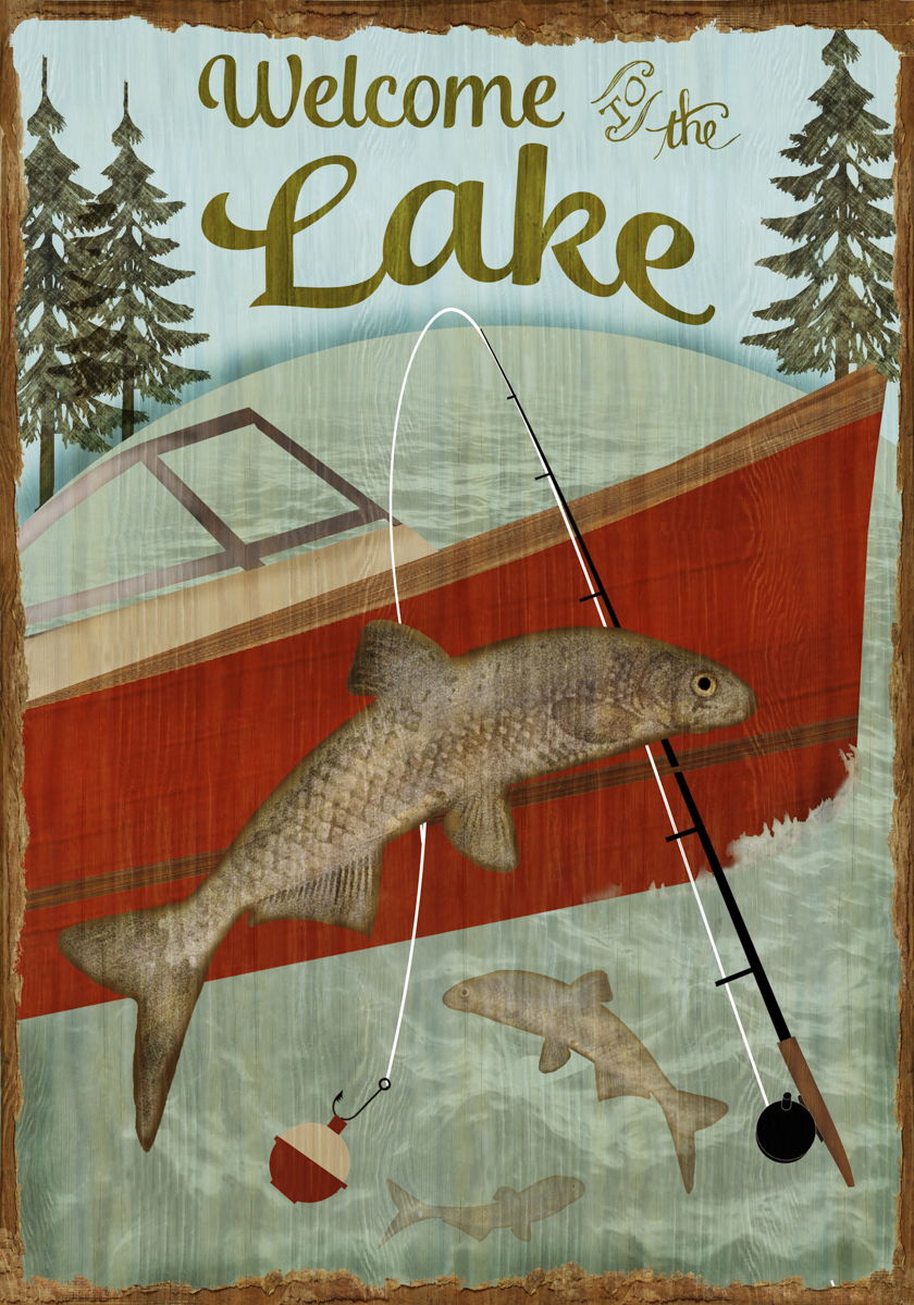 Framed Small - Welcome To The Lake By Beth Albert