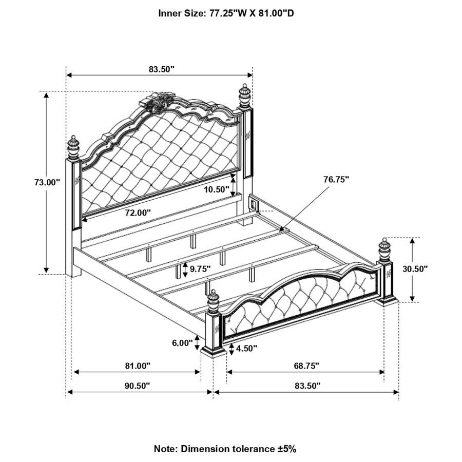 Heidi - Eastern King Bed - Black