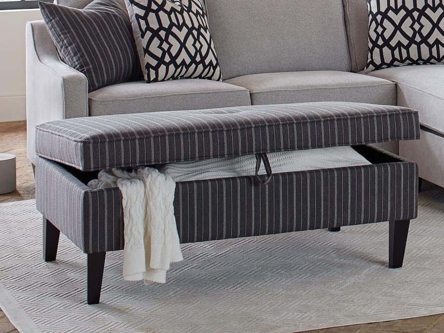 Ernest - Storage Ottoman - Black