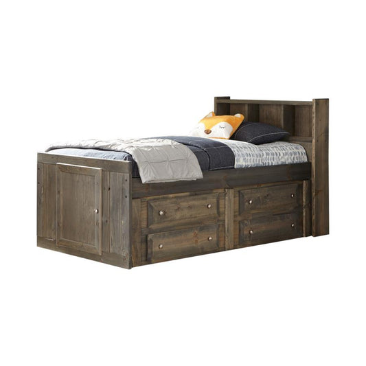 Wrangle Hill - Twin Captain's Bed - Brown