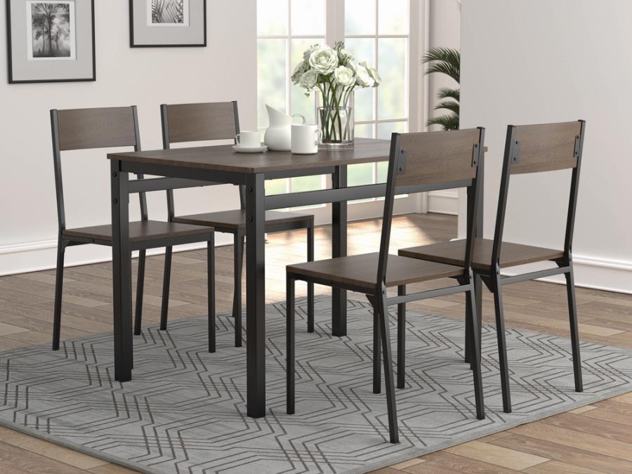 Lana - 5 Piece Dining Room Set - Brown