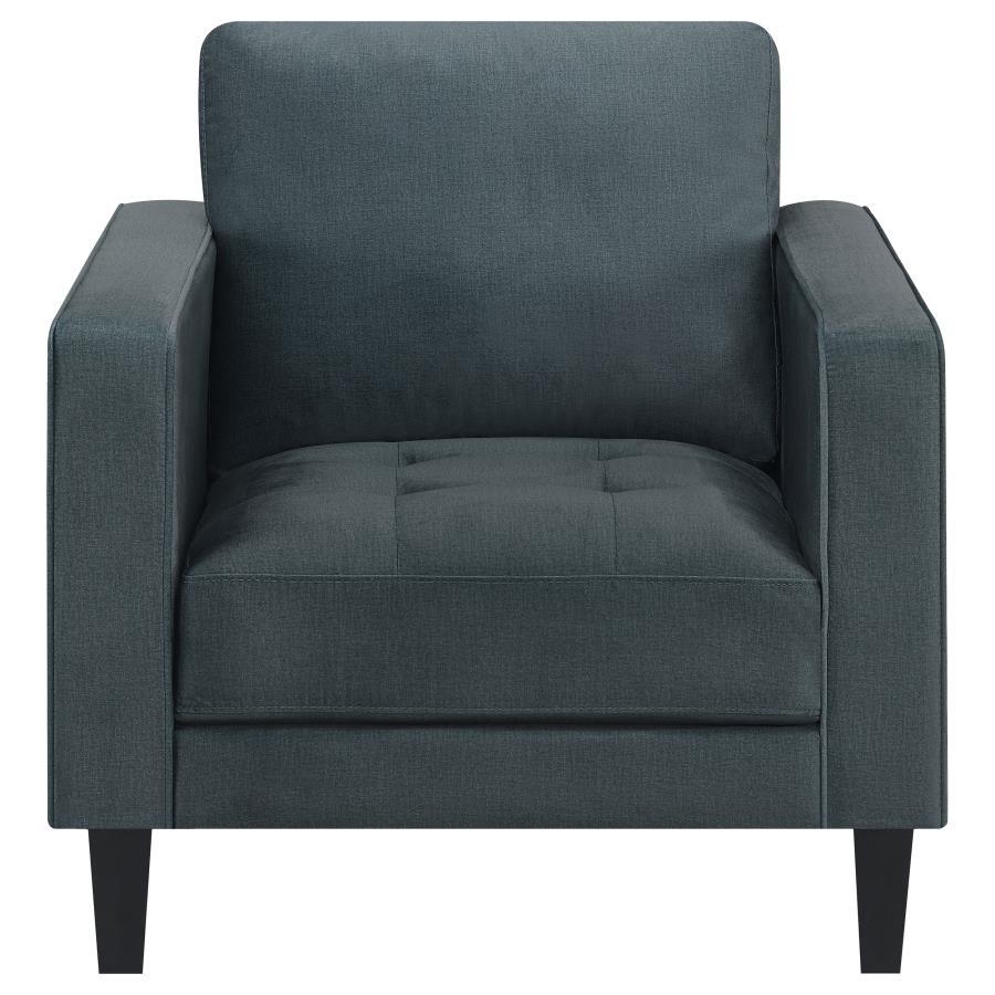 Gulfdale - Cushion Back Upholstered Chair - Dark Green