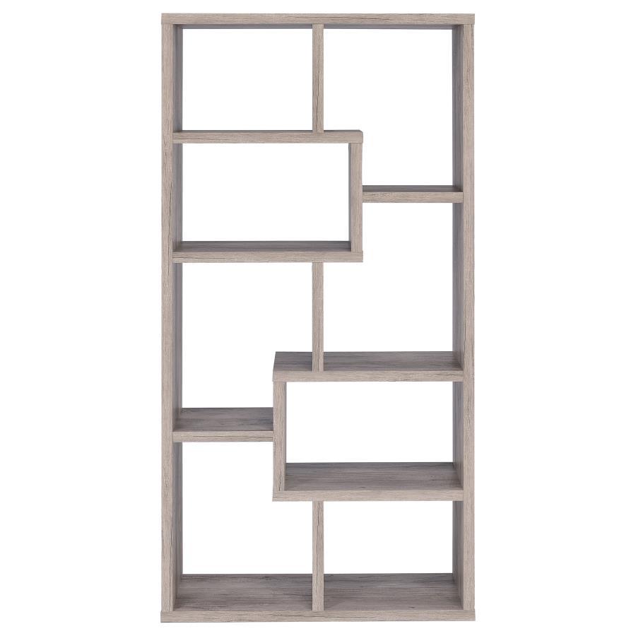 Coaster - 10-shelf Geometric Bookcase