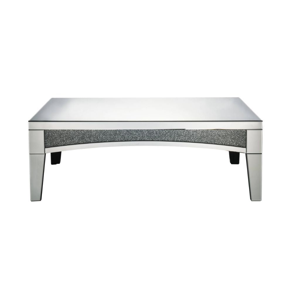 Nowles - Coffee Table - Mirrored & Faux Stones