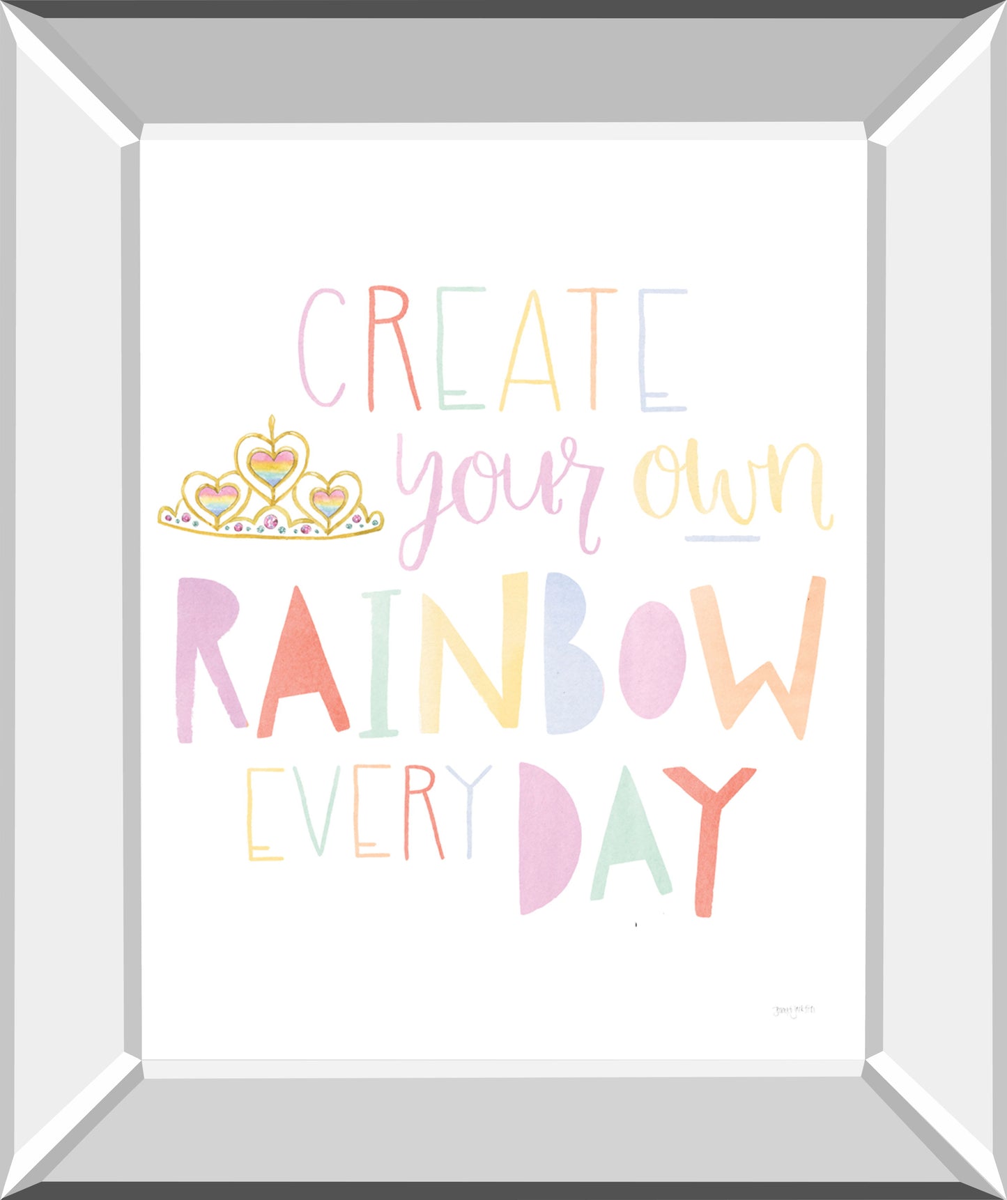 Lets Chase Rainbows III By Jenaya Jackson - Mirror Framed Print Wall Art