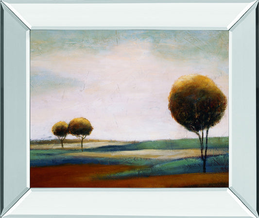 Tranquil Plains Il By Ursula Salemink-Roos - Mirror Framed Print Wall Art - Dark Brown