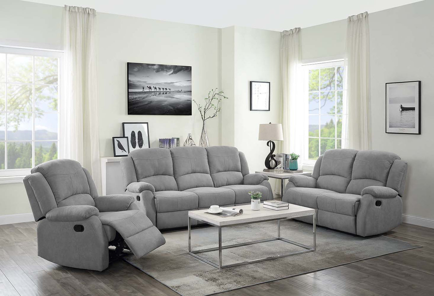 Zorina - Loveseat - Gray Fabric