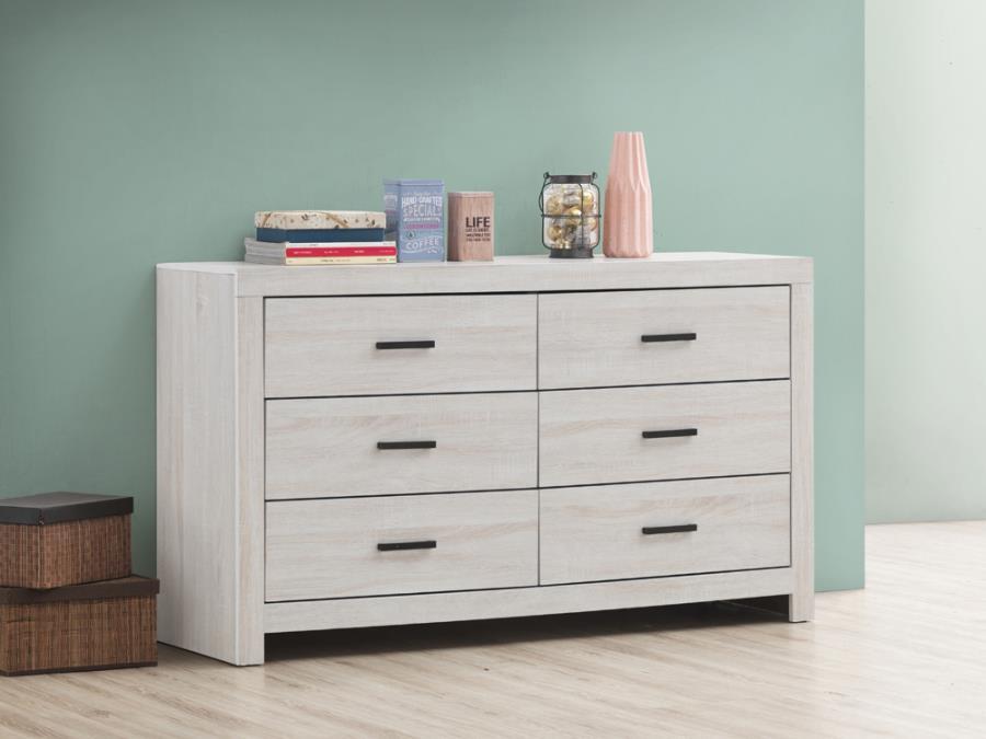 Brantford - 6-Drawer Dresser Coastal - White