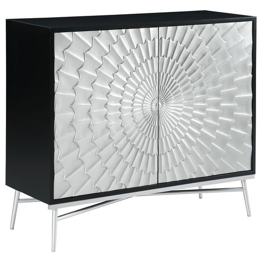 Josie - Accent Cabinet With Sunburst Design - Black