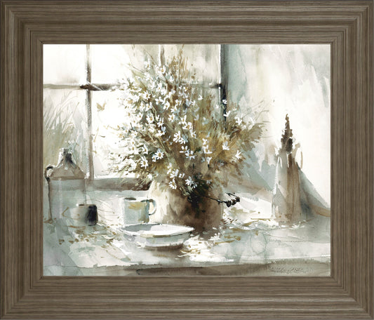 Daisy Still Life By George Bjorkland - Framed Print Wall Art