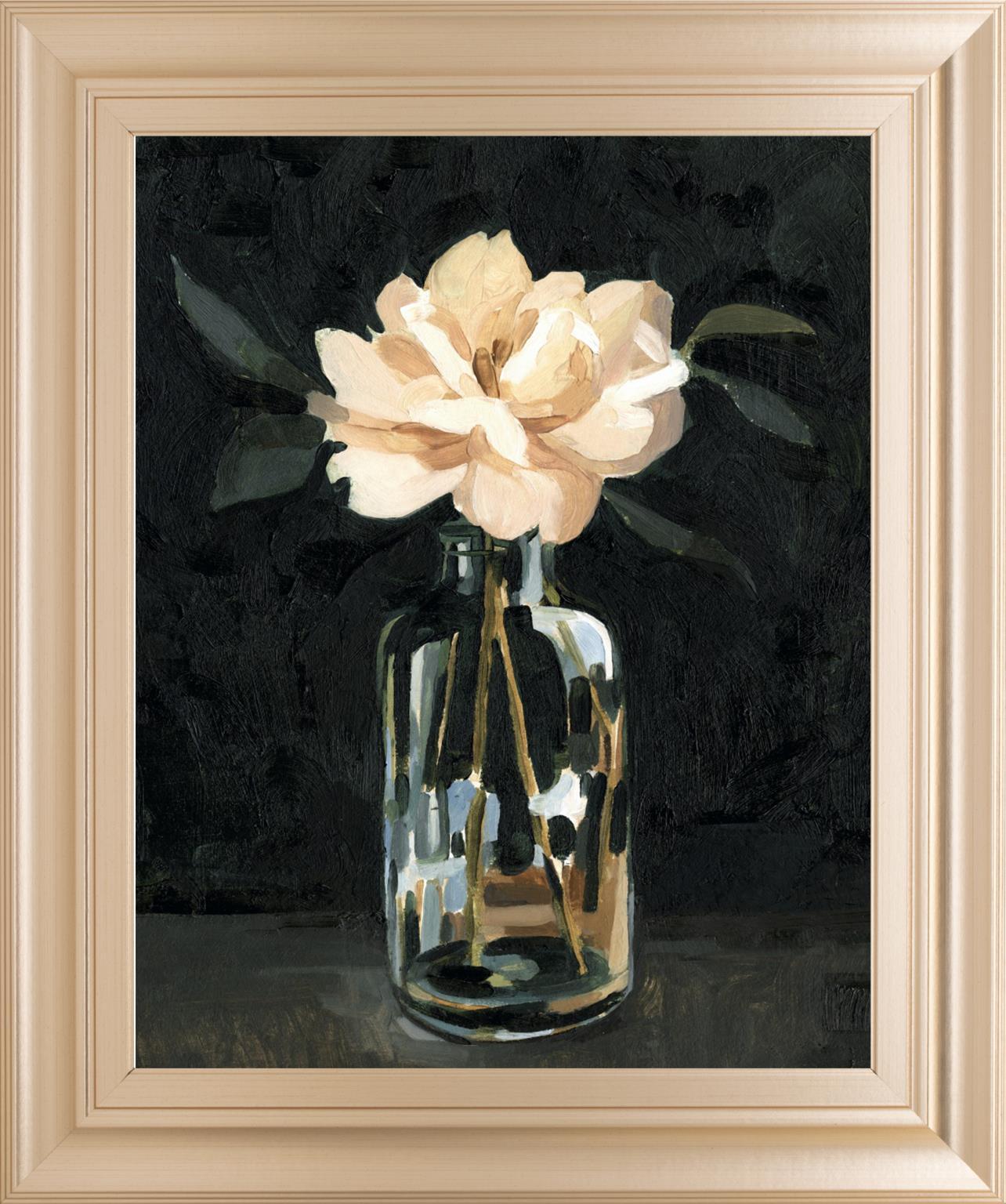 Dark Rose Arrangement I By Emma Caroline 22x26 - Black