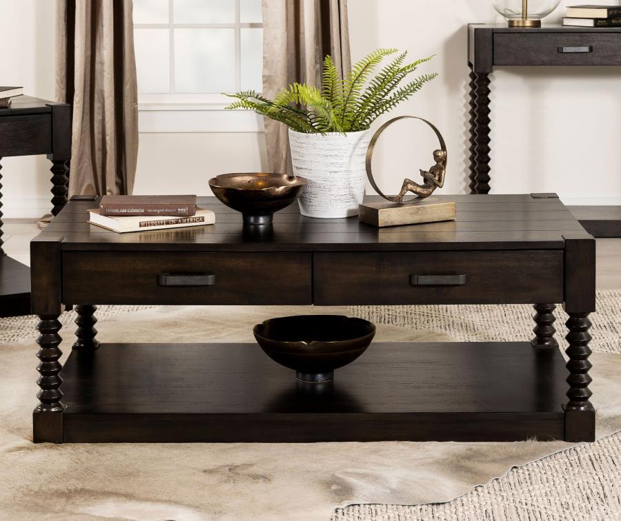 Meredith - 2-Drawer Coffee Table - Brown