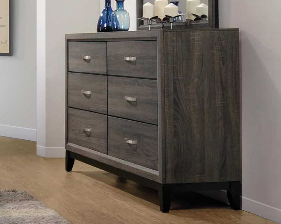 Watson 6-Drawer Dresser - Grey